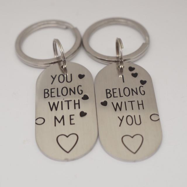 You belong with me I belong to you couples keychains.jpg
